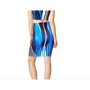 Clover Canyon Bodycon Pencil Skirt Multicolor Print, Size all